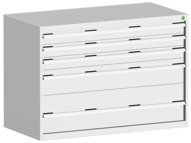 ladekast HxBxD 900x1300x750mm 5laden romp RAL7035 front RAL7035