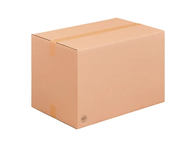 Boîte américaine pliable Simple cannelure C Brun 594x394x388mm 20pcs