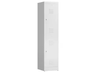 Dubbeldekse garderobekast 1800x415x500mm 2vak B400mm RAL9003 - 1