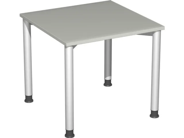 Bureau 4-Poot Hxbxd 680-800X800X800Mm Ronde Buis Lichtgrijs