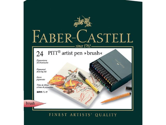 Brushstift Faber-Castell Pitt Artist 24 stuks assorti | FaberCastellShop.nl