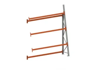 magazijnrek voor profielen,aanbouwveld,eenzijdig,HxBxD 3300x2700x700mm - 1