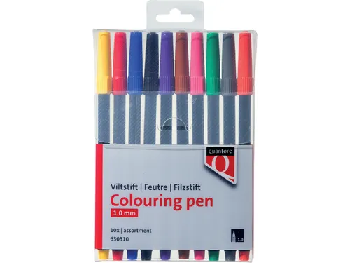 Viltstift Quantore assorti, Etui 10 stuks