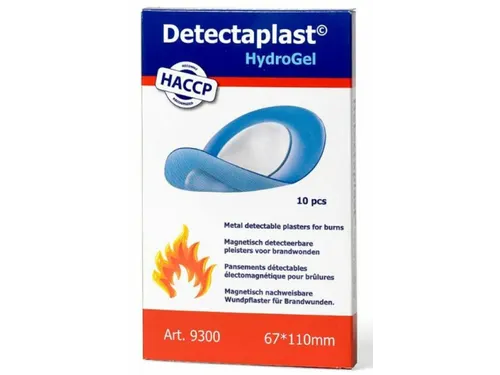 Detectaplast 9300 hydrogelpleister waterafstotend blauw 67x110mm 10 st