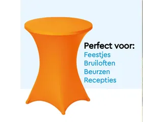 Tafelrok BRASQ voor statafel 80cm oranje - 14