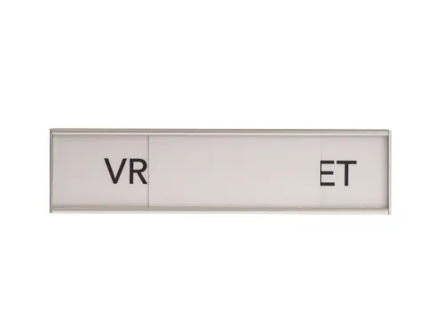 Design Schuifbord Aluminium Vrij Bezet Wit 100x25mm
