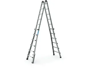 multifunctionele telescoopladder,4x6,sporten,balk L 6,4m,natuur - 2