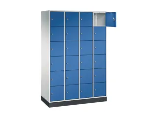 lockerkast,RAL 7035/RAL 5010,HxBxD 1950x1220x500mm,4x6vakken,cil.-slot - 1