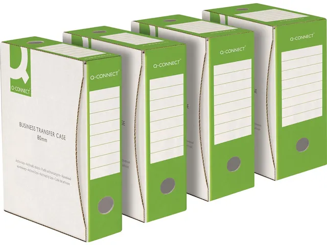 Archiefdoos A4 rug 15 cm uit karton van 400 g/m² Wit/Groen