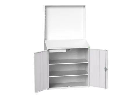 lessenaarkast achterwand 2000x1050x550mm 2 legbord/1lade RAL7035