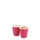 Beker porselein Les Artistes Paris 180ml siliconen grip ribbel Roze