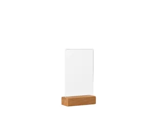 Kaarthouder Europel A6 acryl met houten voet - 2
