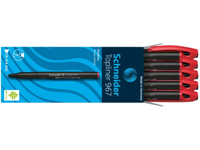 Fineliner Schneider Topliner 967 Rood 0.4mm
