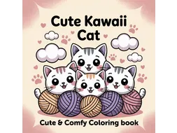 Kleurboek Cute Kawaii Cat