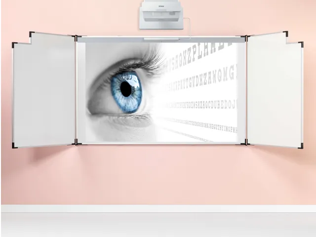 Projectiebord Extraflat Vijfvlaks 128x201cm 16:10 mat wit finger touch