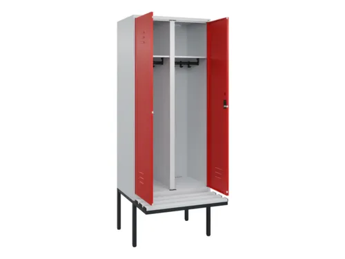 locker voor scheiding van kleding,HxBxD 2120x800x815mm,2vak
