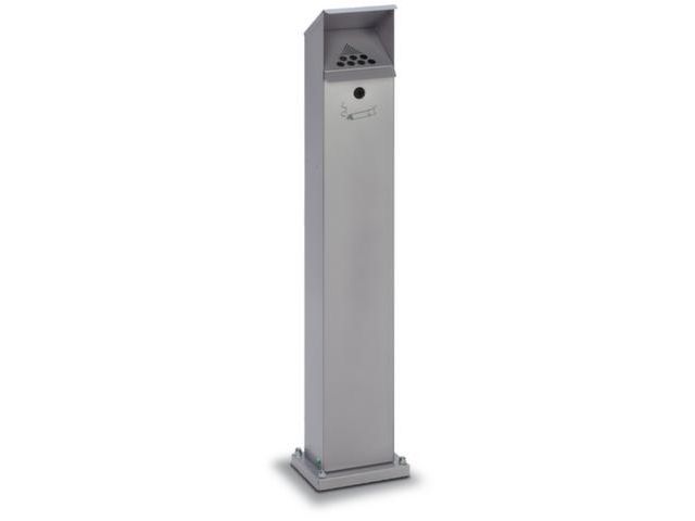 Asbakstaander Vierkantvormig Zilver Staalplaat 2 liter 1150x180x150mm | PeukenzuilWinkel.nl