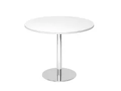 vergadertafel,HxØ 745x1000mm,rond,schotelvoet chroom,ronde buis
