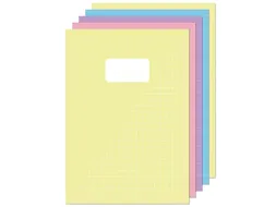 Schrift Kangaro A4 ruit 10mm pastel assorti kleuren pak a 5 stuks