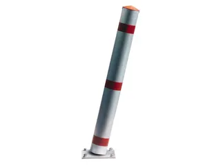 Afzetpaal Ronde Buis Ø76mm Omklapbaar Cilinderslot Spitse Kop - 1