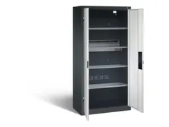 acculaadkast 1950x930x500mm 5stekkerdozen 230V cil.-slot front RAL7035