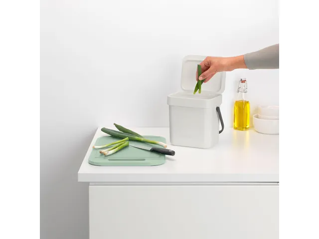 Afvalemmer Sort & Go 3 Liter Lichtgrijs