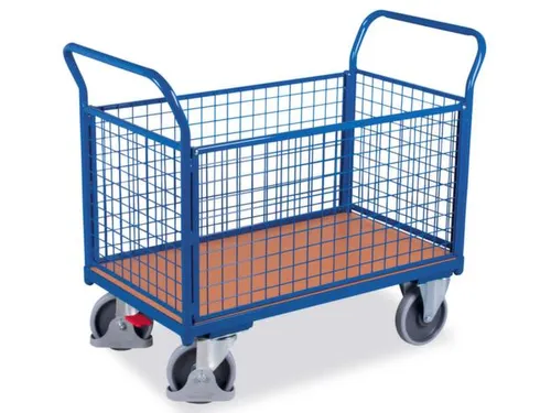 Platformwagen 500kg 1230x800mm 4 Gaaswanden Ral 5010