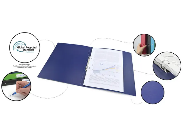ringband A4 2-rings gerecycled assorti