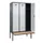 locker met bank,HxBxD 2120x1200x815mm,3vak,vak B 400mm,cilinderslot