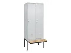 locker met bank,HxBxD 2120x800x815mm,2vak,vak B 400mm,cil.-slot