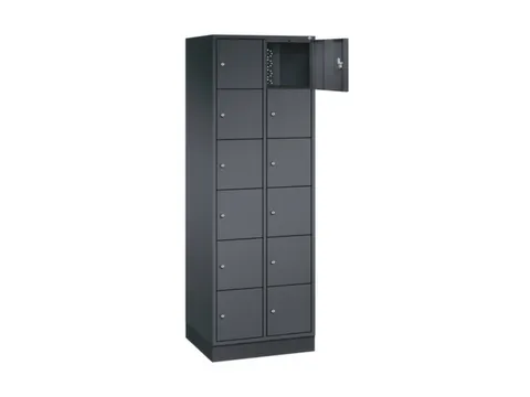 lockerkast,HxBxD 1950x620x500mm,2x6vakken,cil.-slot,sokkel