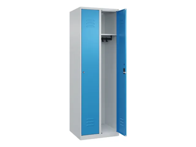 locker,HxBxD 1850x600x500mm,2vak,vak B 300mm,cil.-slot,staand op vloer