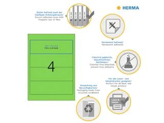 Herma 4299 Rugetiket 192x61mm Groen permanent klevend 400 stuks - 4