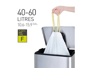 Afvalzak EKO MDPE type F met trekband 64x75cm 40-60 Liter wit - 3
