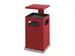 As-papierbak rood met afneembaar afdak breed 80 Liter