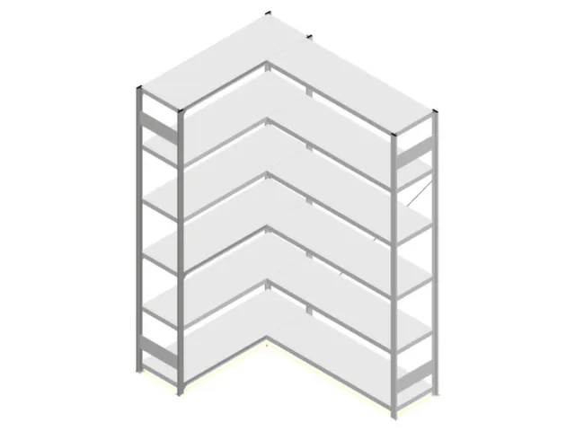 Hoekstelling Hxbxd 2500x1360/1415x435mm Veldlast 900kg 2x6legborden