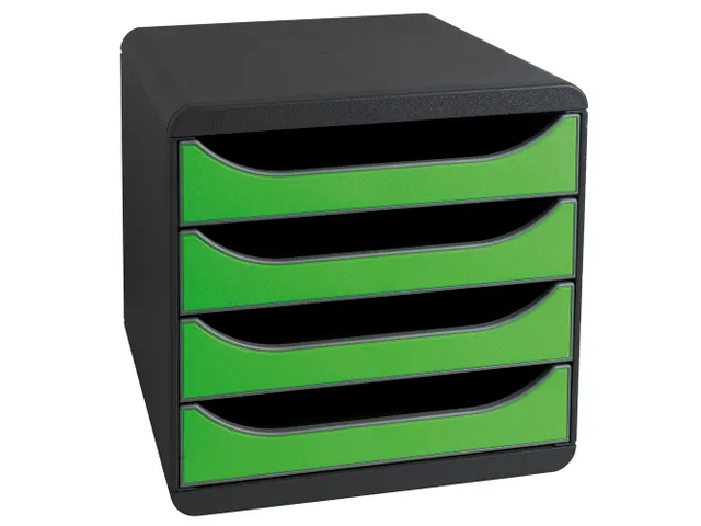 Big-box Classic Ladenblok 4 Laden A4+ Grijs Appel Groen