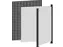 Kit banque d'accueil module d'angle 1007x780x636mm noir/gris clair