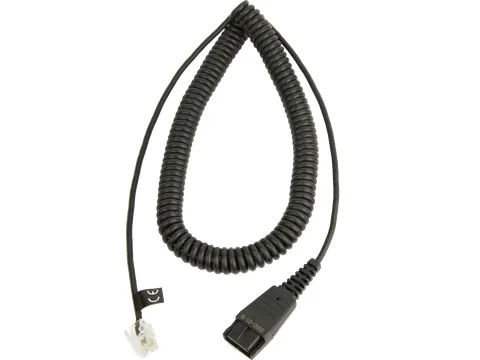 Quick Disconnect (QD) to Modular (RJ) Coiled Bottom Cord, 2 Meter