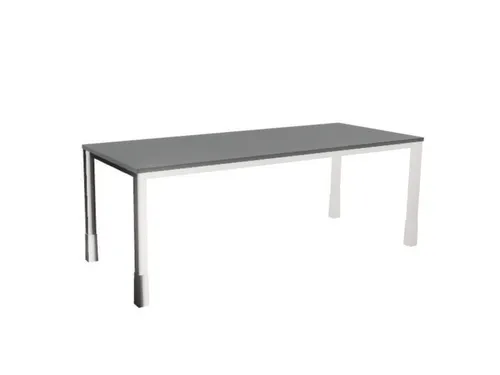 In hoogte verstelbaar bureau,HxBxD 720-840x2000x800mm,MS-donkergrijs