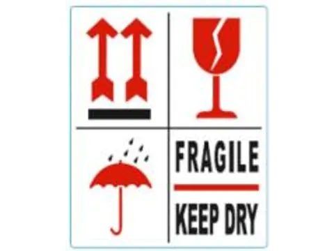 Waarschuwingsetiketten 97x79mm Pijl&Glas