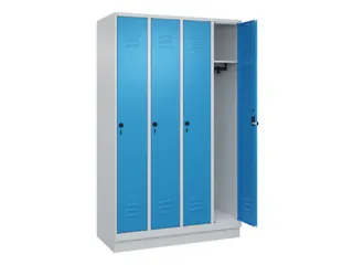locker,HxBxD 1950x1200x500mm,4vak,vak B 300mm,draaigrendel,sokkel - 2