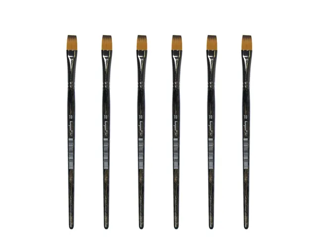 Penseel Kangaro Serie 341 plat Nr. 10 synthetisch doos 6 stuks