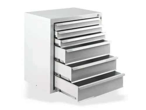 ladekast,HxBxD 750x700x435mm,6lade(n),volledig uittrekbaar