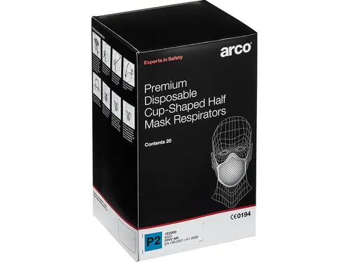 Stofmasker Arco Premium FFP2 NR zonder ventiel doos 20 stuks