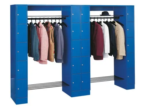 locker met kapstok,HxBxD 1950x2840x480mm,romp RAL7016,front RAL7016