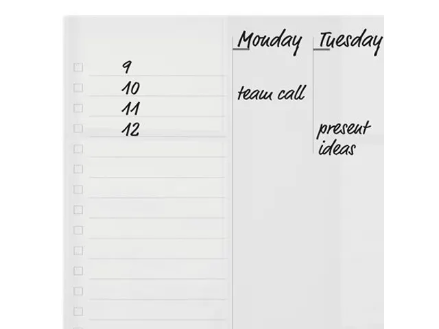 Weekplanner Nobo transparant Whiteboard acryl A4