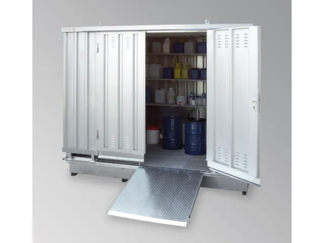 Container Voor Gevaarlijke Stoffen Dubbele Draaideur Aan Lange Zijde