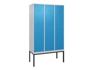 dubbeldekse locker,HxBxD 2120x1200x500mm,3x2vak.,vak B 400mm,cil.-slot - 1