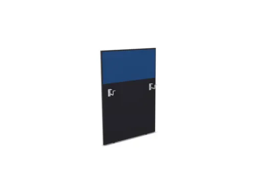 baliepaneel,v. bureau,aanbouw links,B 800mm,CC-zwart,BN6016-blauw